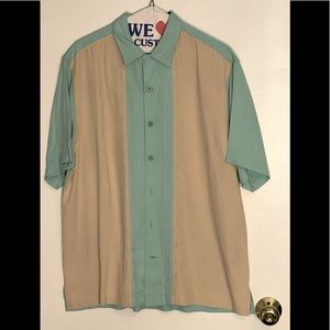 Nat Nast 100% Silk Camp Shirt American Fit Medium
